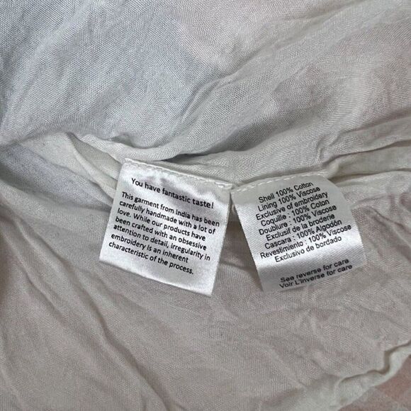 Hemant & Nandita Melantha Blue Pink Check Print One Shoulder Ruffle Dress Size M - Picture 11 of 11